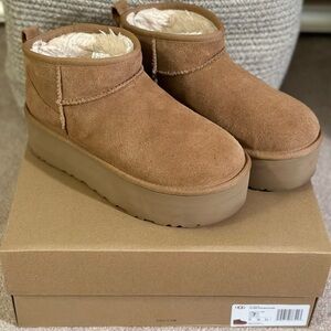 UGG Classic Ultra Mini Platform Chestnut Size 7